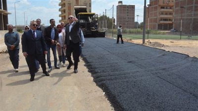  بالصور.. محافظ الغربية: رصف محور 