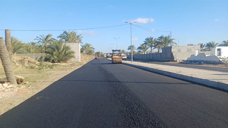 جانب من أعمال الرصف