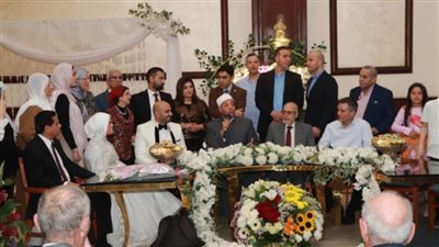 بحضور الوزراء والسياسيين والنواب.. اللواء طارق نصير يحتفل بعقد قران نجله محمد