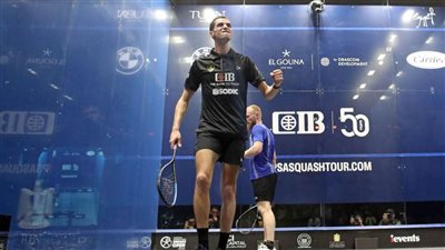 علي فرج يتأهل لنهائي بطولة الجونة الدولية للإسكواش