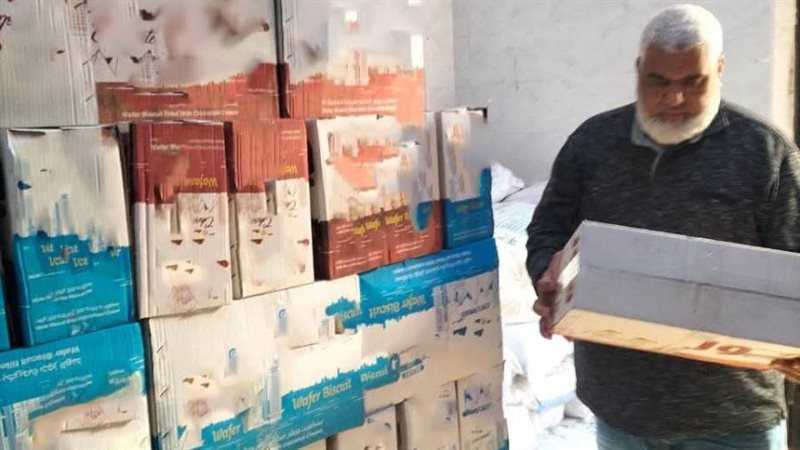 ضبط مواد غذائية مجهولة