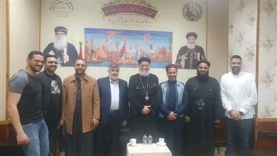 وفد الجبهة يزور كنيسة السيدة العذراء بمطروح للتهنئة بعيد القيامة