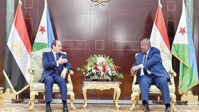 الرئيس السيسي يبحث مع نظيره الجيبوتي تعزيز العلاقات الثنائية 