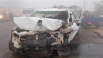 تصادم سيارتين يسفر عن إصابة 9 أشخاص بطريق كورنيش النيل بمدينة أسوان 