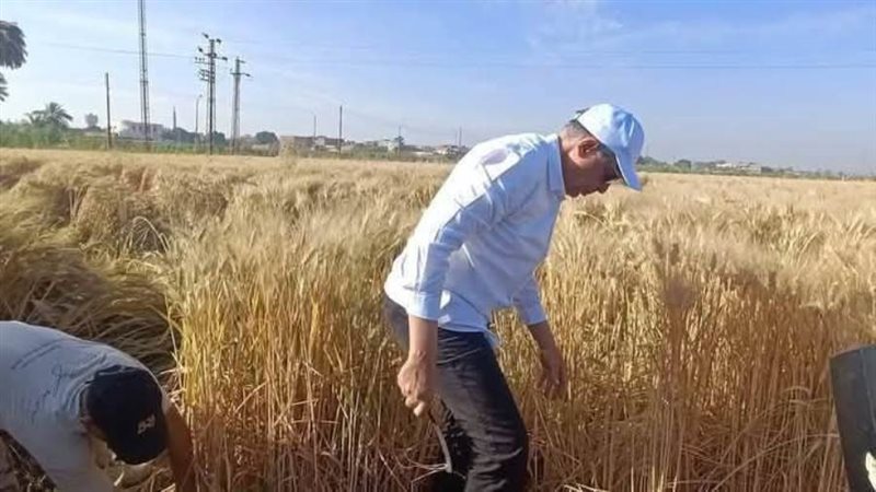 محافظ المنيا ممسكا