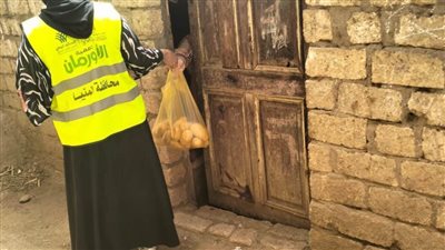 توزيع بطاطس على 4 آلاف أسرة أولى بالرعاية بقرى المنيا