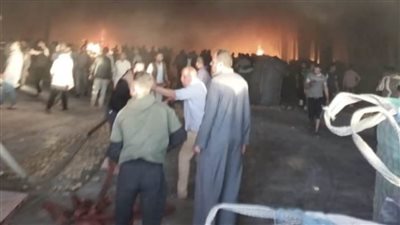 3 سيارات إطفاء لإخماد حريق مروع بمحطة بطاطس بالبحيرة