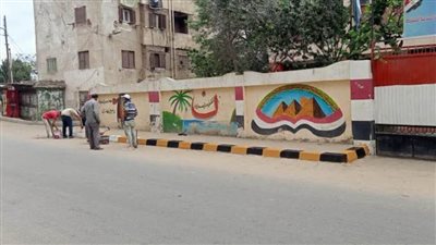  بالصور.. محافظ الغربية: بلدورات جديدة وأشجار ورسومات وطنية في المدن