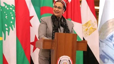 المستشارة أمل عمار تلقي كلمة مصر خلال الجلسة الافتتاحية للمؤتمر العام العاشر للمرأة العربية