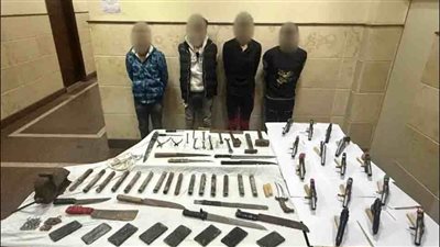 ضبط 4 عناصر إجرامية بالبحيرة يديرون ورشة لتصنيع وتعديل الأسلحة النارية والبيضاء 