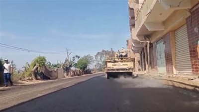  بالصور.. محافظ الغربية: رصف طريق 