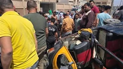 6 مصابين في حادث تصادم توكتوك وسيارة بالدقهلية 