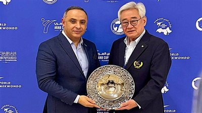 رئيس الاتحاد العالمي للتايكوندو يهنئ المستشار محمد مصطفى على فوزه بمنصب النائب الأول لرئيس اللجنة الأولمبية المصرية