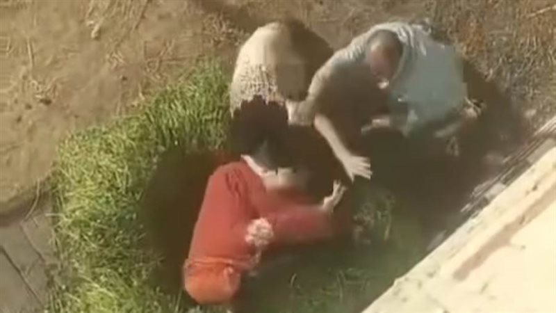 لحظة التعدي على السيدة