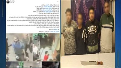 كشف ملابسات تداول فيديو يظهر خلاله شخص حاملاً سلاحًا أبيض يقوم بالتلويح به وإحداث تلفيات بإحدى السيارات وترويع المواطنين بالقاهرة