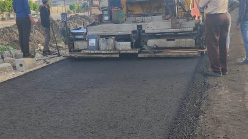 جانب من أعمال الرصف