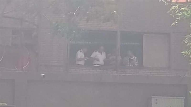 جانب من مكان الحريق