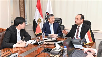 وزير قطاع الأعمال يستقبل السفير الصيني