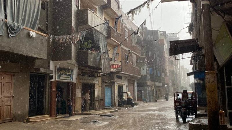 جانب من الامطار بالغربية