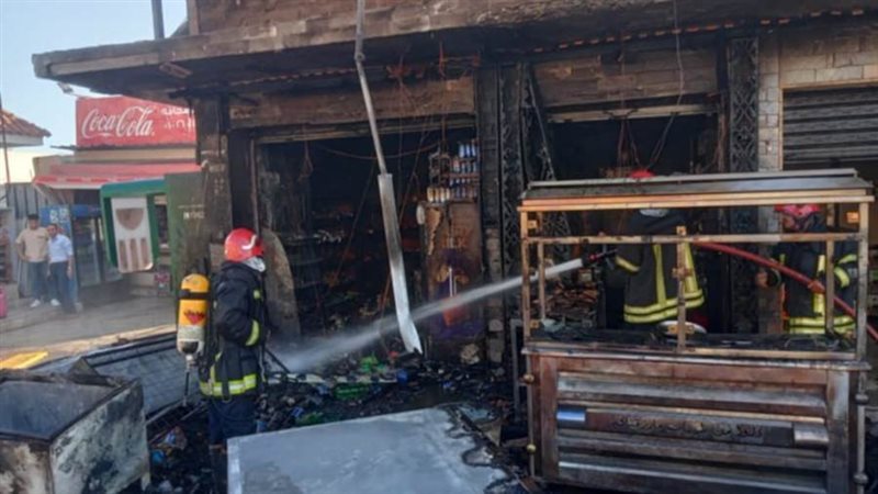 حريق بمحل تجارى بدمنهور