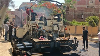 بالصور.. رصف وتطوير شارع السنترال بالسنطة في الغربية