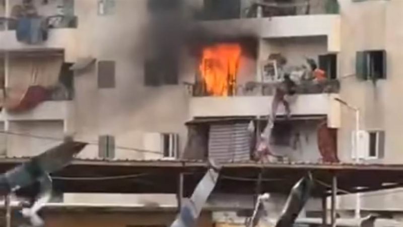 حريق بشقة سكنية