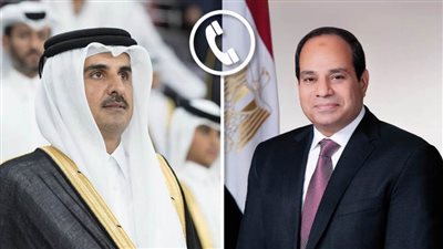 الرئيس السيسي يبحث هاتفيا مع أمير قطر مستجدات الأوضاع الإقليمية في الشرق الأوسط