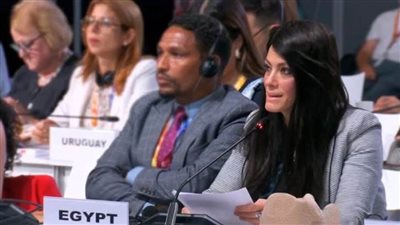 وزيرة التخطيط والتنمية الاقتصادية والتعاون الدولي تلقي كلمة جمهورية مصر العربية بالمائدة المستديرة حول 