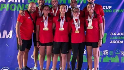 7 ميداليات حصيلة الفراعنة ببطولة أفريقيا للريشة الطائرة الهوائية في غانا