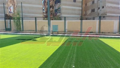 إنشاء ملعب كرة قدم قانونى نجيل صناعي بنادي قلين الرياضي
