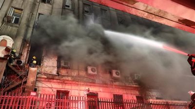 السيطرة على حريق مبنى سنترال رمسيس المتجدد للمرة الثانية