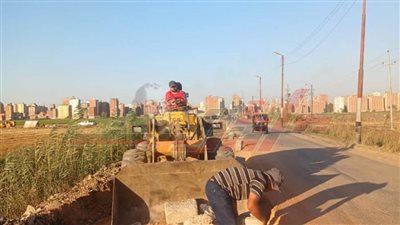 بدء أعمال صيانة ورد الشيء لأصله بطريق روينة ومحلة موسى