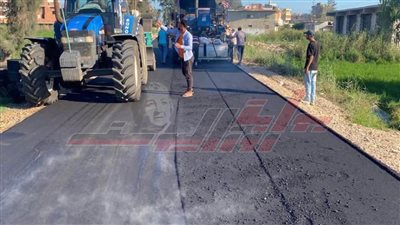 رصف طريق عزبة يوسف ضمن مشروعات الخطة الاستثمارية لعام 2025 - 2026 بكفر الشيخ 