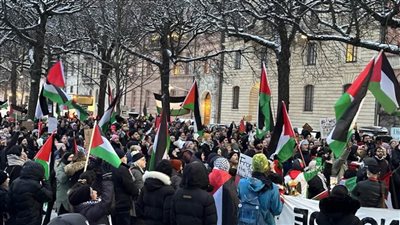  تظاهرة في العاصمة السويدية احتجاجا على تواصل جرائم إسرائيل في غزة