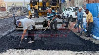 رصف شارع العروبة بسيدي سالم ضمن مشروعات الخطة الاستثمارية