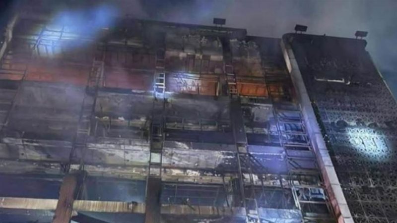 حريق مركز تجاري بالكوت