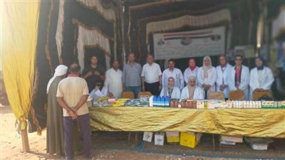 بالصور.. قافلة بيطرية تعالج 4112 طائرًا وماشية في 