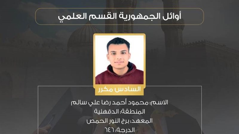 السادس على الثانوية