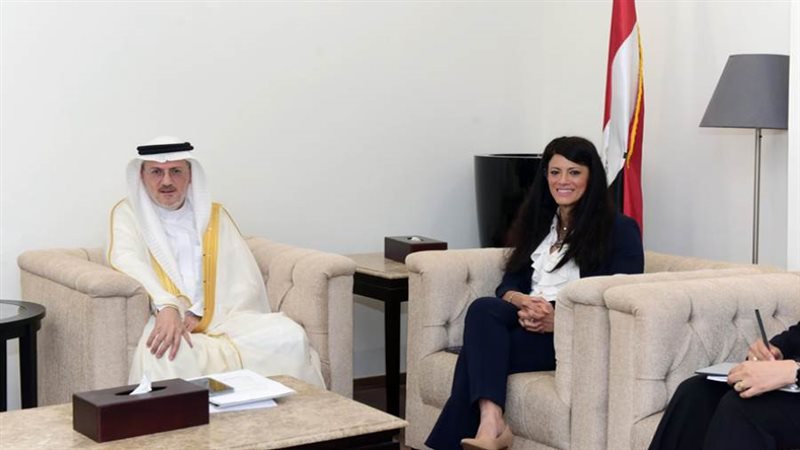 وزيرة التخطيط أثناء