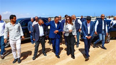 وزيرة التنمية المحلية ومحافظ مطروح يتفقدان تطوير المدخل الغربي لمدينة الحمام
