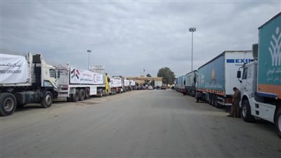 إدخال 93 شاحنة مساعدات إنسانية إلى الفلسطينيين بقطاع غزة