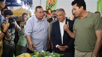 محافظ الإسماعيلية يتفقد بازارًا لعرض كل أنواع المانجو الإسماعيلاوي بالقرية الأوليمبية