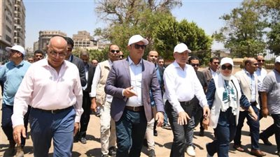 وزير الإسكان ومحافظ القاهرة يتفقدان مشروع حديقة الأزبكية ضمن مشروعات تطوير القاهرة الخديوية