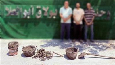 ضبط 3 أشخاص بالقاهرة لقيامهم بالتنقيب عن الآثار