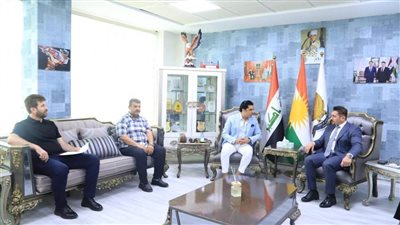 مدير عام الرياضة بإقليم كردستان العراق يستقبل أحمد سمير نائب رئيس الإتحاد الدولي للميني فوتبول 