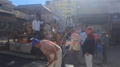 رصف شوارع كفر الشيخ ضمن مشروعات الخطة الاستثمارية