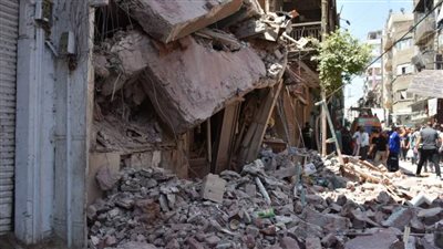 انهيار عقار بشارع مولد النبي بالشرقية يسفر عن قتيل و4 مصابين 