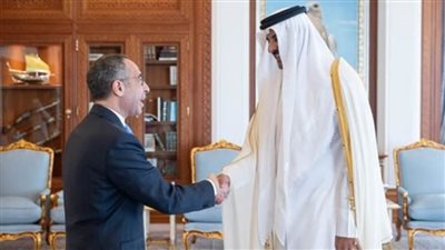 أمير قطر يستقبل سفير مصر بالدوحة بمناسبة قرب انتهاء فترة عمله