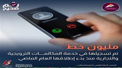 مليون خط تم تسجيله بخدمة المكالمات الترويجية والتجارية منذ انطلاقها العام الماضي