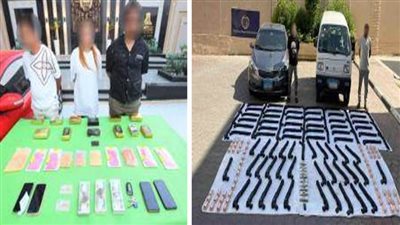 ضبط بؤر إجرامية لتجارة المخدرات والأسلحة النارية بنطاق عدة محافظات 